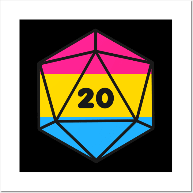 D20 - Pansexual Pride Dice Wall Art by pscof42